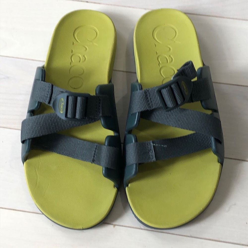 CHACO Youth Kid's Chaco Chillos Slide Sandals Scarab Green Size 5